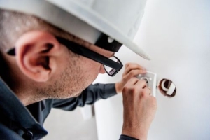 electrician checking wiring