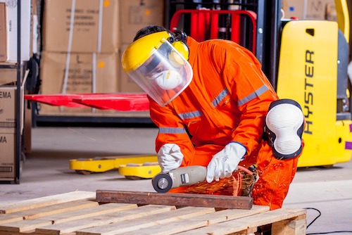 GrowEQ Person in safety gear working on floor