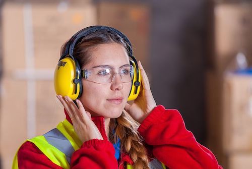 GrowEQ: woman wearing earmuffs